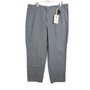 Vintage Black and White Check Gingham Trousers Straight Leg